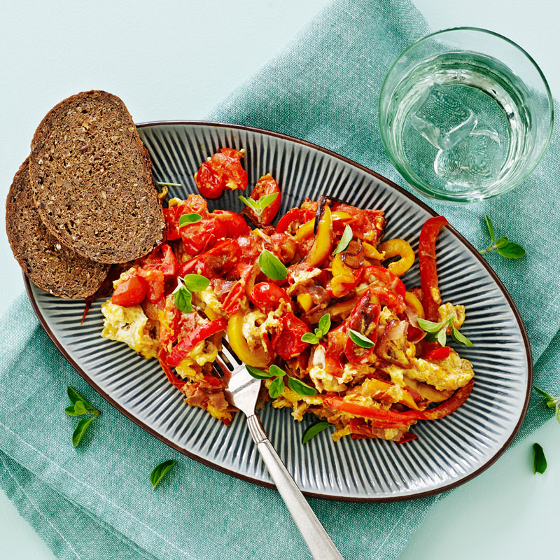 Piperade med grillad paprika